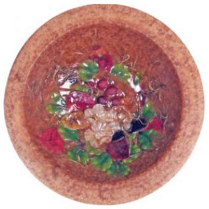 Mahogany Apple Wax Pottery Bowl: click to enlarge